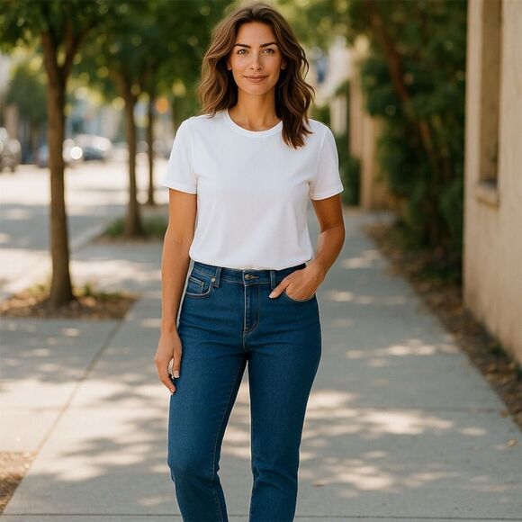 Charter Club Women's Straight Jeans Blue Size 10S - Picture 3 of 7